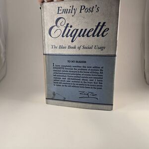 Emily Post's Etiquette Blue Book Funk & Wagnalls HC/DJ Original Self-Help 1950